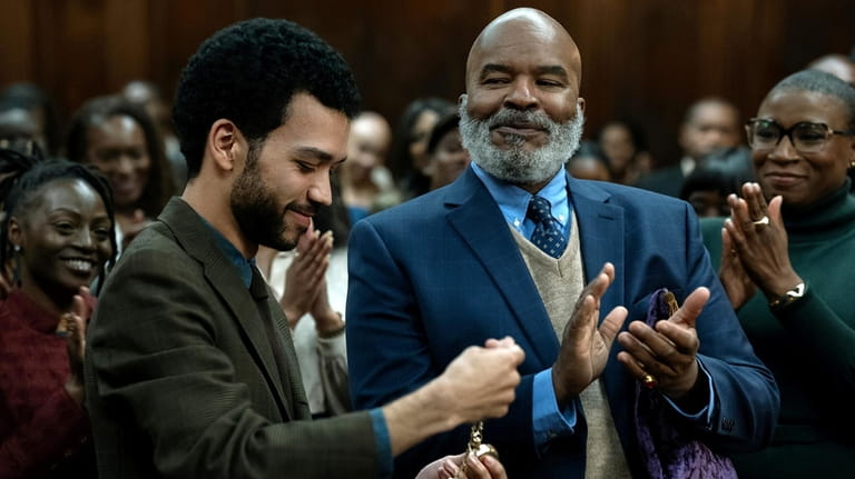 Justice Smith, David Alan Grier and Aisha Hinds in "American Society of...