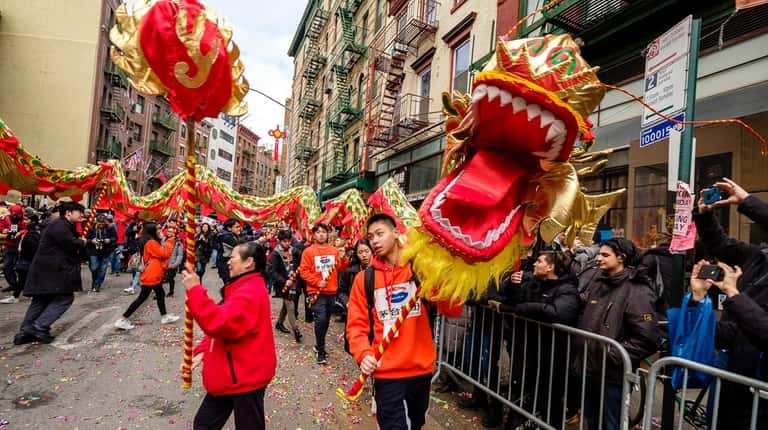 Colorful Dragons and Lions delight spectators at the Lunar New...