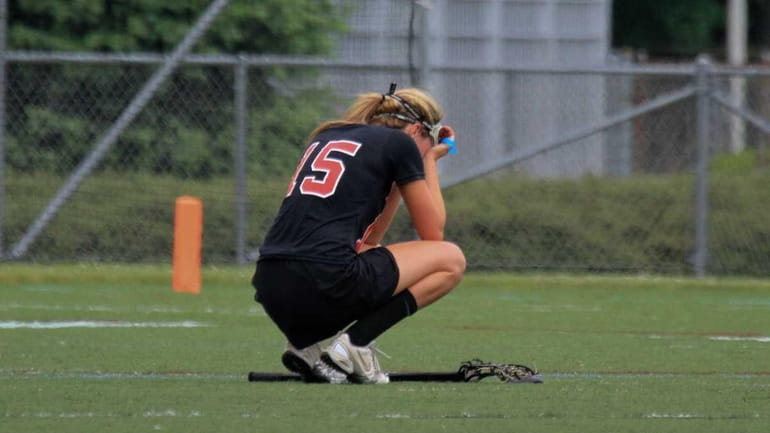 Mt. Sinai's Shannon Burns takes a moment to herself after...