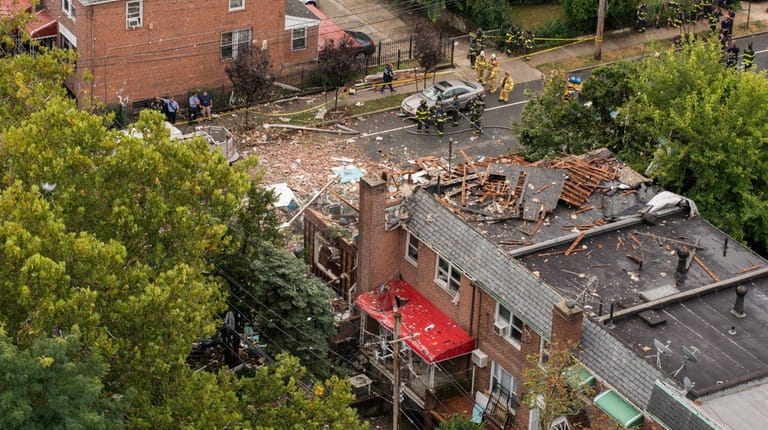 A house reportedly being used as a drug lab exploded...