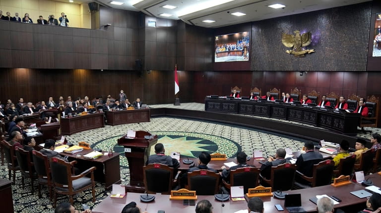 Judges preside over a hearing on the presidential election result...