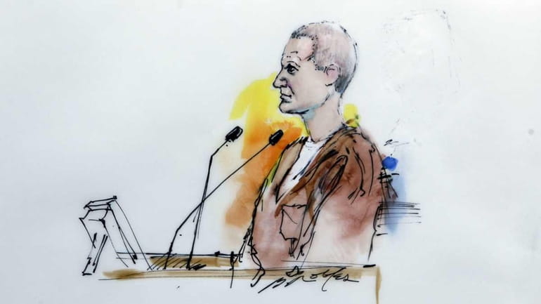 In this artist's rendering, Jared Lee Loughner makes his first...