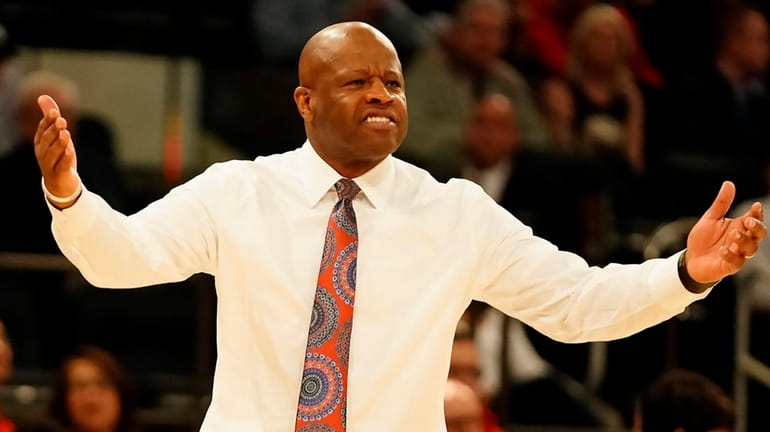 St. John's head coach MIke Anderson on the sidelines at...