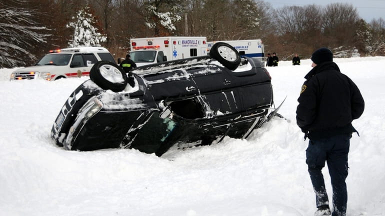Several people suffered minor injuries after their vehicle overturned on...