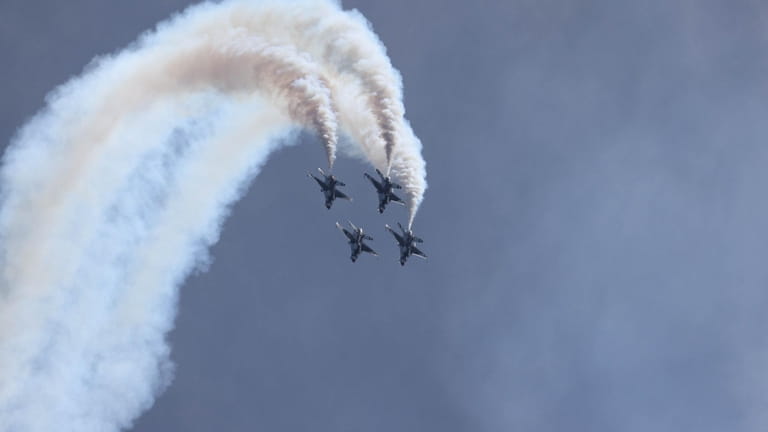 The U.S. Air Force Thunderbirds at the Bethpage Air Show...