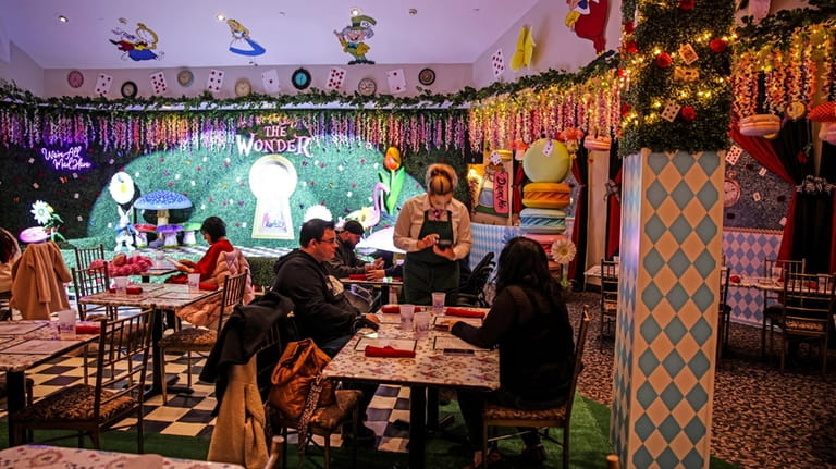 Inside the dining room at The Wonder Pop Up in...