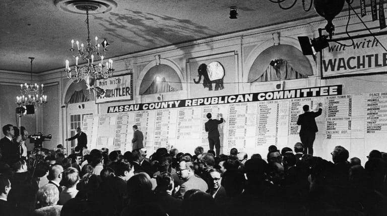Nassau Republicans gather at the Garden City Hotel to hear...