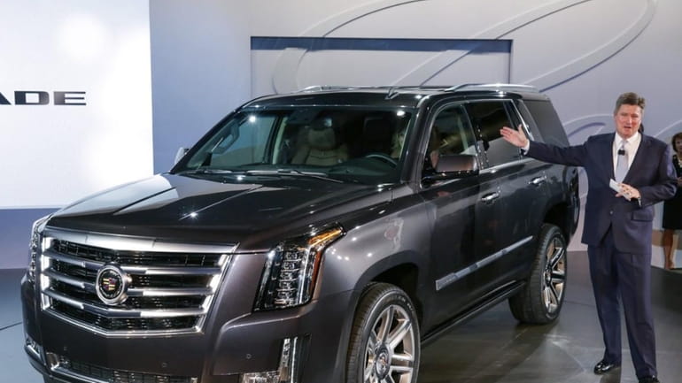 Senior Vice President Global Cadillac Bob Ferguson unveils the 2015...
