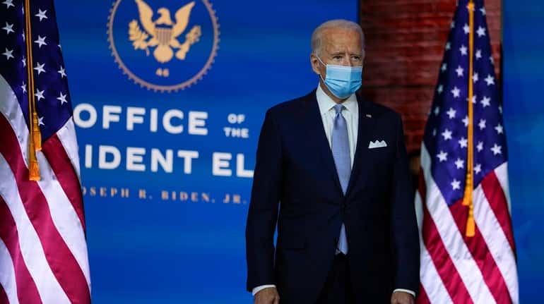President-elect Joe Biden at The Queen theater on Tuesday in Wilmington,...