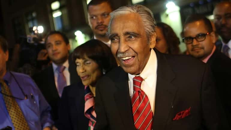 Charlie Rangel after winning re-election in New York City. (June...