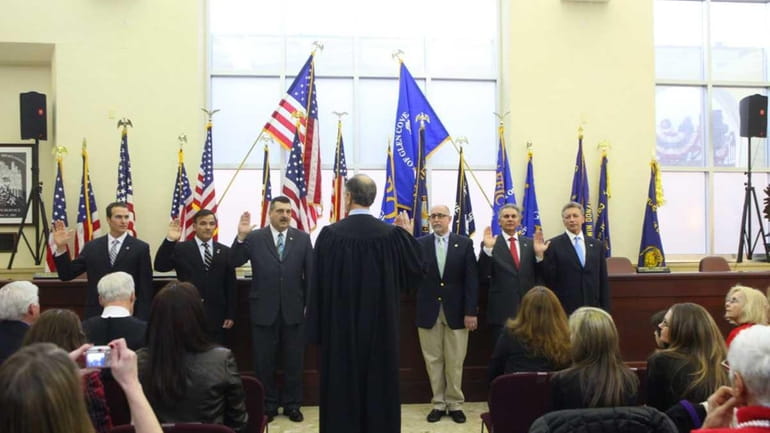 Glen Cove City Council is sworn into office on Jan....
