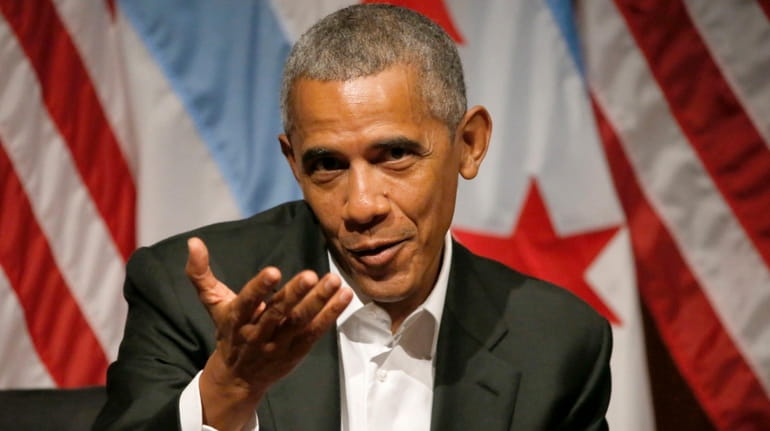 Former President Barack Obama hosts a conversation on civic engagement...