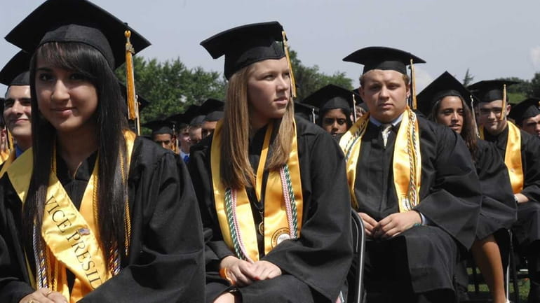 Nearly 600 students graduated from Commack High School. (June 26,...