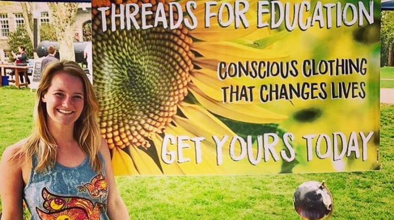 Paula Pecorella started a company, Therads for Education, to fund...