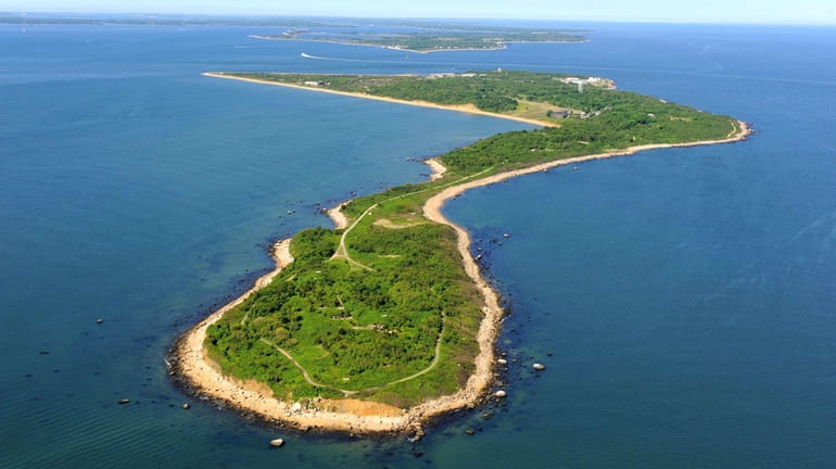 Plum Island is seen in an aerial photo on May...