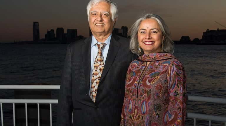 Lalit Bahl and his wife Kavita, of Setauket, donated $13.75...