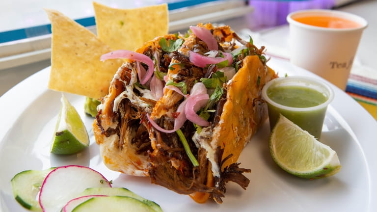 The birria tacos at NZgrei Taqueria Gil Mexican Food in...