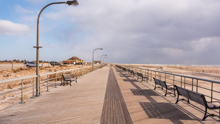 The Jones Beach boardwalk is seen here.