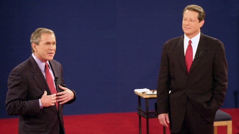 Republican Texas Gov. George W. Bush Democratic with presidential candidate...