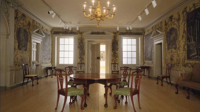 The Great Hall of Van Rensselaer Manor House, Albany, 1765...