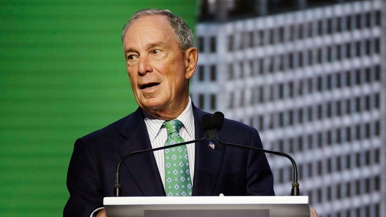 Michael Bloomberg speaks at the Global Action Climate Summit in...