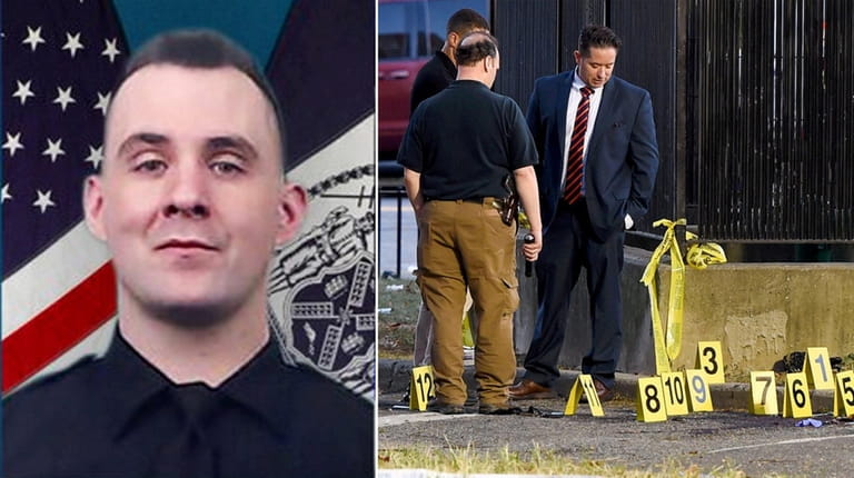 NYPD Officer Brian Mulkeen, 33, was fatally shot early Sunday...