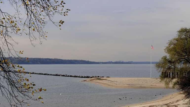 Views of the Long Island Sound from Morgan Park in...