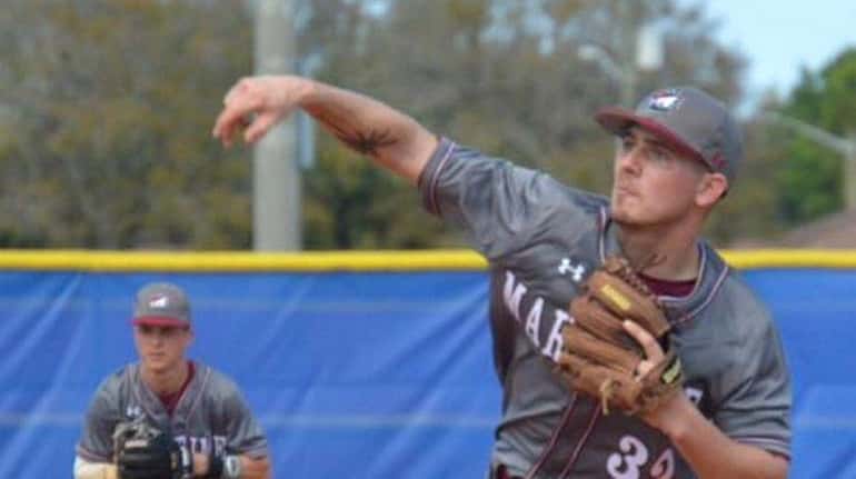 Freshman pitcher Travis Bruinsma, from Connetquot High School, has pitched...