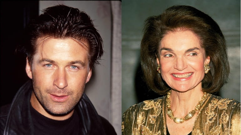 Alec Baldwin and Jacqueline Kennedy Onassis appear in a composite of...