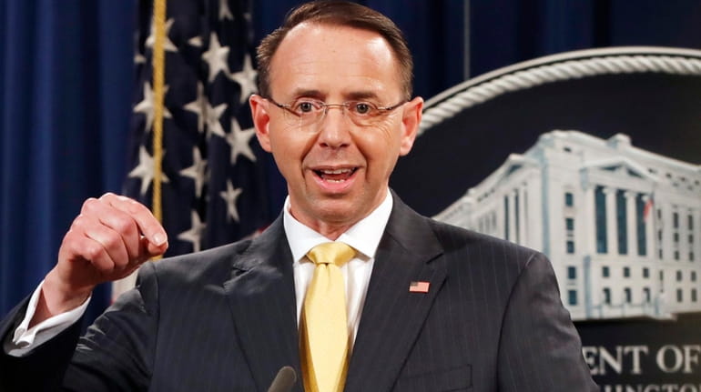 Deputy Attorney General Rod Rosenstein discusses indictments against Russian nationals...
