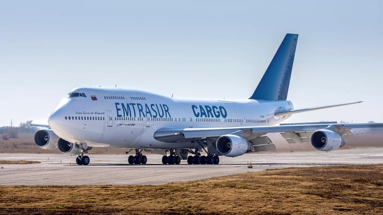 A Venezuelan-owned Boeing 747, operated by Venezuela's state-owned Emtrasur cargo...