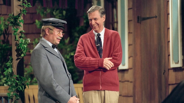 David Newell, left, and Fred Rogers from the long-running TV show...