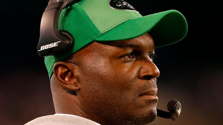 Jets head coach Todd Bowles in the first half against...