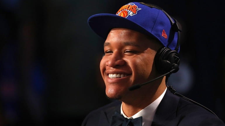 Kevin Knox speaks with media after being drafted ninth overall...