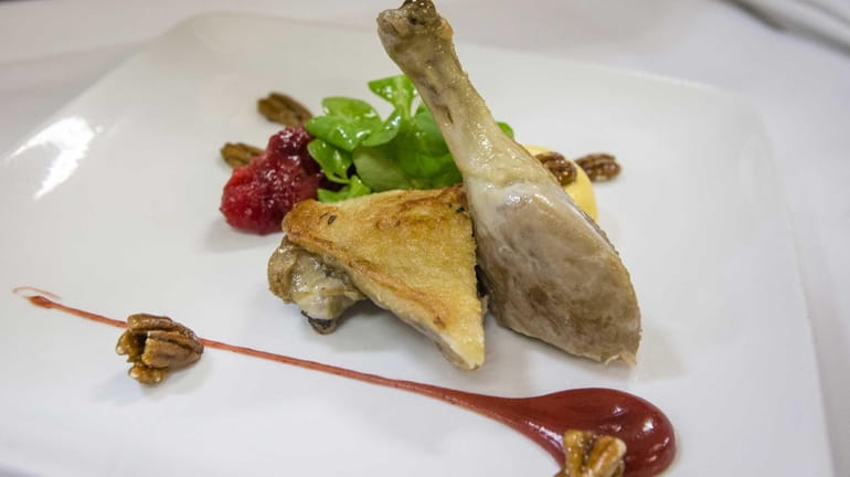 Mirabelle's namesake dish, duck Mirabelle, is a two-course entree. One...
