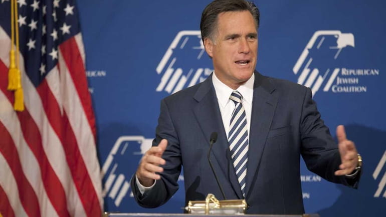 Mitt Romney speaks at the Republican Jewish Coalition annual leadership...