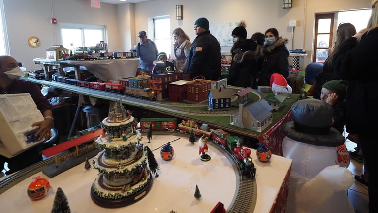 Check out the antique train layouts at Tiny Tim's Train...