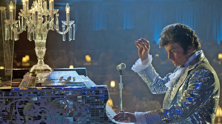 Michael Douglas plays showman Liberace in "Behind the Candelabra," which...