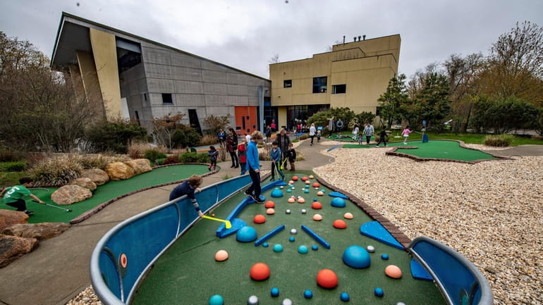 A miniature golf course at the Children's Museum of the...
