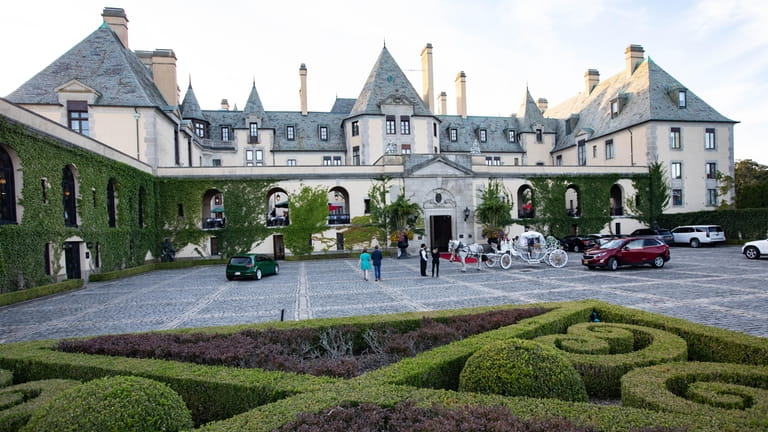 The main exterior courtyard of the Oheka Castle in Huntington.