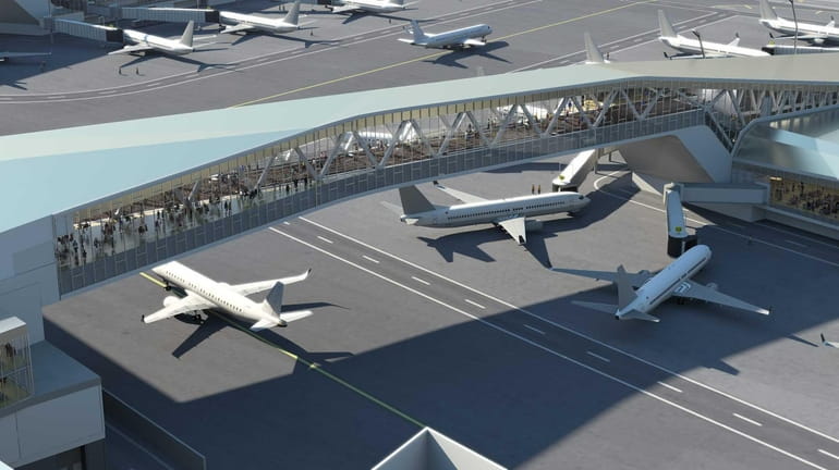 A rendering of LaGuardia Airport at the Bridge Detail.