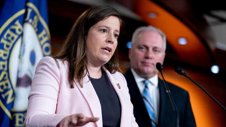 Republican Rep. Elise Stefanik blamed “the usual pedo-grifters” for the...