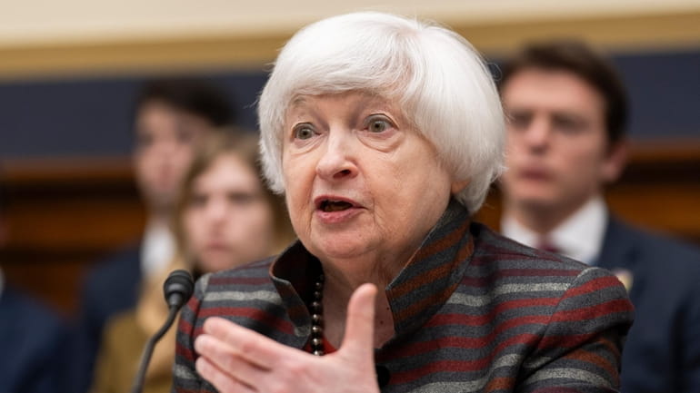 Treasury Secretary Janet Yellen testifies before a House Financial Services...