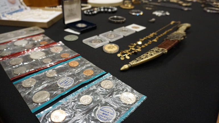 Some of the items recovered from the burglaries, including collector...