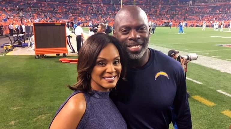 WNBC news anchor Stacey Bell with husband Anthony Lynn, coach...
