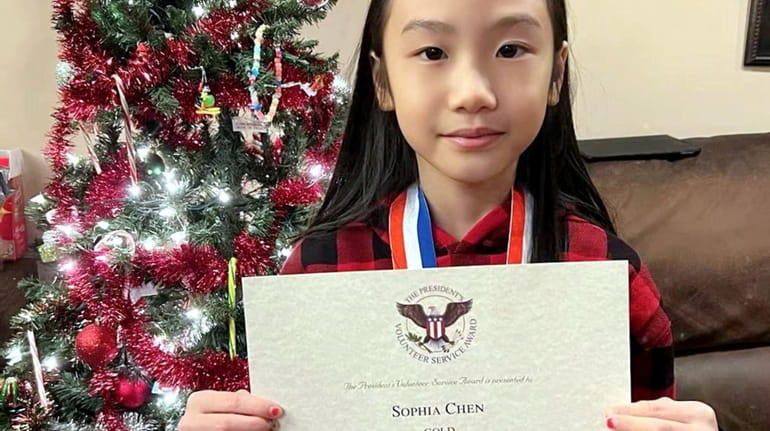 Sophia Chen, a student at Searingtown Elementary School in Albertson,...