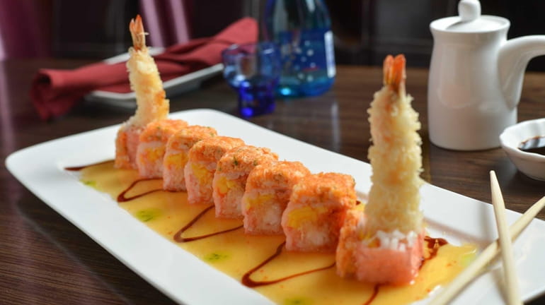 The "angry dragon" roll includes tempura shrimp, spicy tuna and...