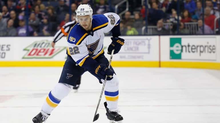 St. Louis Blues' Kevin Shattenkirk plays against the Columbus Blue...