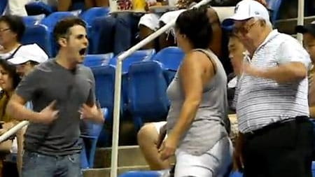 Fans argue during the U.S. Open. (Sept. 3, 2010)