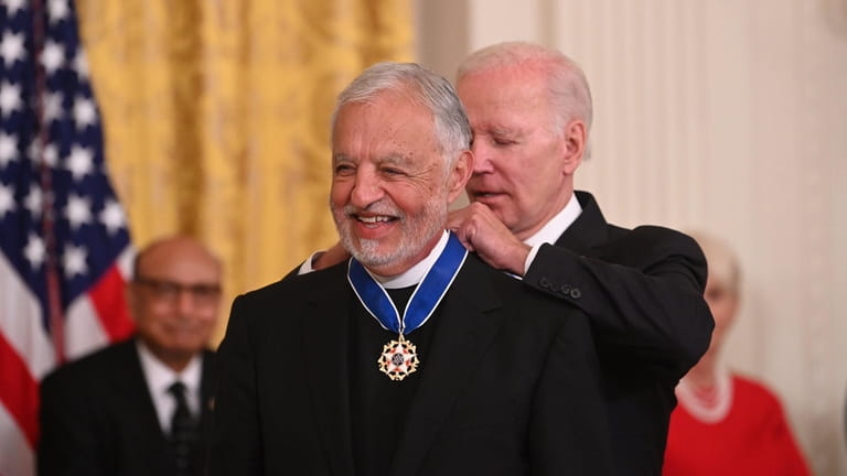 President Joe Biden awards the Presidential Medal of Freedom to...